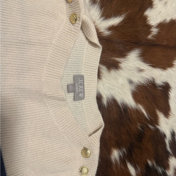 J.Crew Cashmere Navy Blue Striped Boatneck Sweater With Shoulder Button - Picture 4 of 4